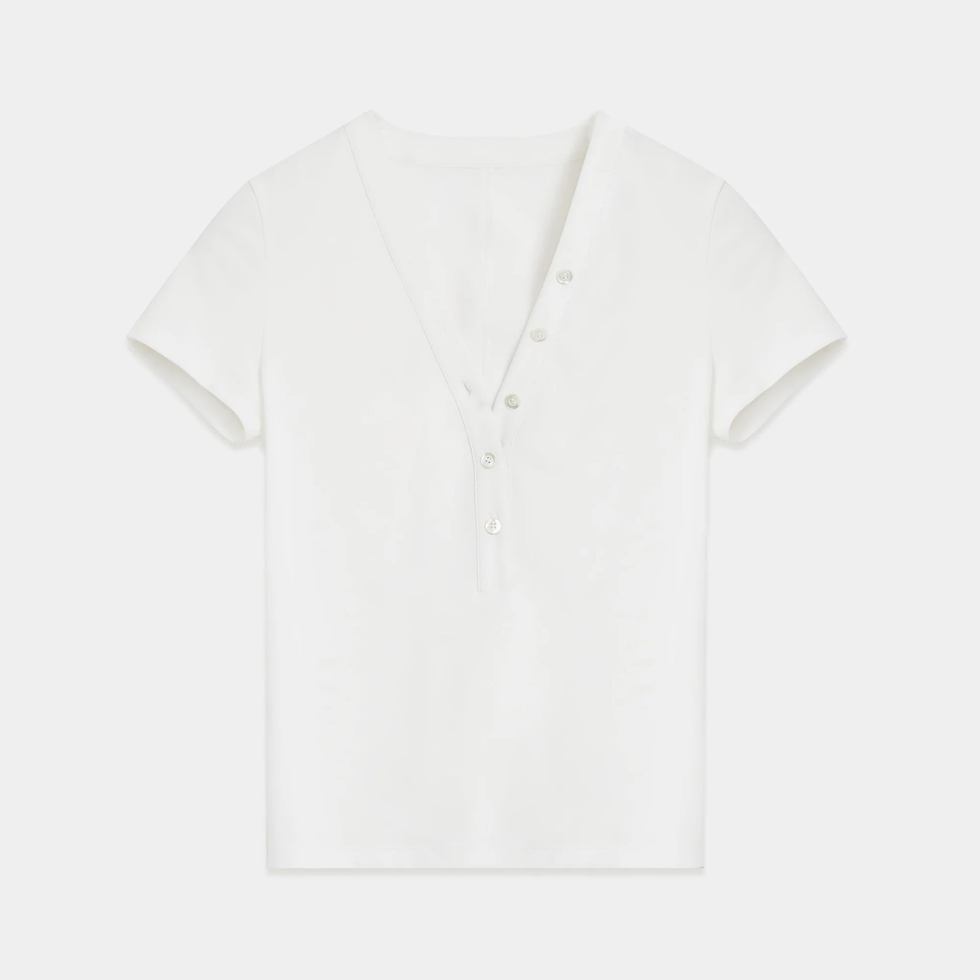Fireladyfur Brand Slim Fit Tencel Wool Women'S Slim Fit Henley T-Shirts Short/Long Sleeve V-Neck Button Knitted Bottoming Basic Tops"Pure Fashion"
