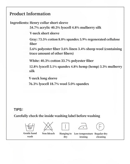 Fireladyfur Brand Slim Fit Tencel Wool Women'S Slim Fit Henley T-Shirts Short/Long Sleeve V-Neck Button Knitted Bottoming Basic Tops"Pure Fashion"